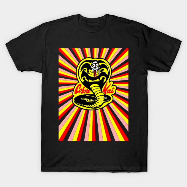 Cobra Kai Retro Snake Karate T-Shirt by kevfla